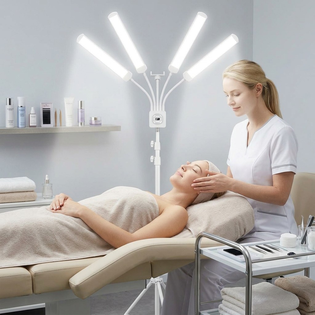 Video Eyelash Extension - 65W Eyelash Extension Lamp 4-Arm Photographic
