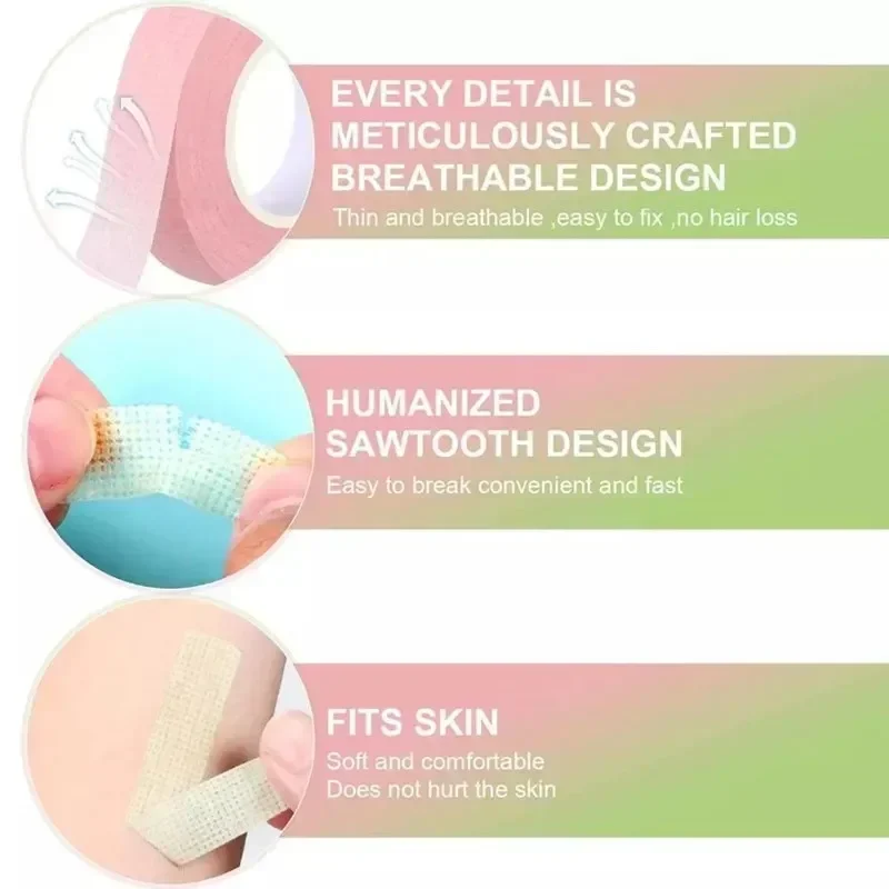 3pc Eyelash Extension Lint Bre - Tape Breathable Lash recension och pris
