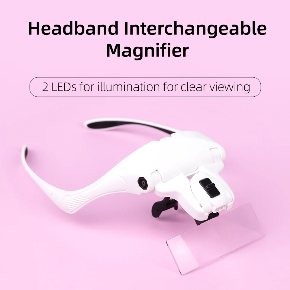 5 Lens Adjustable Loupe Headba - Eyelash Extension With Glasses recension och pris