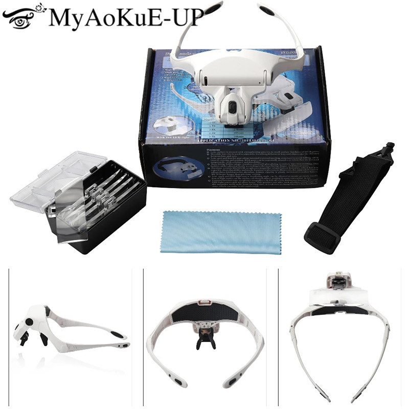 5 Lens Adjustable Headband Mag - Eyelash Extension With Glasses recension och pris