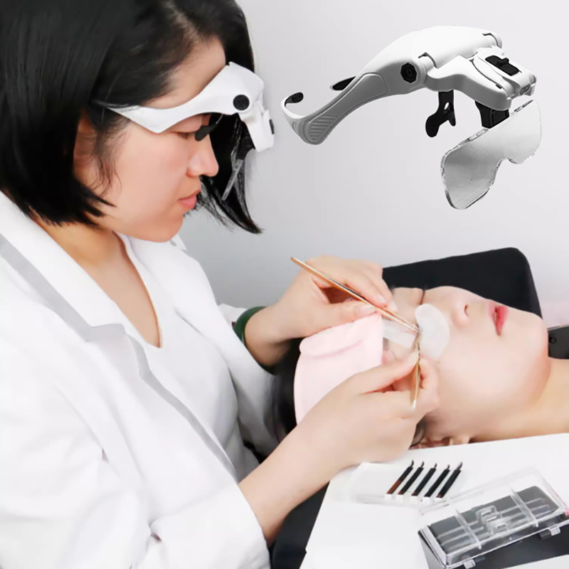 5 Lens Adjustable Magnifier Ey - Eyelash Extension With Glasses recension och pris